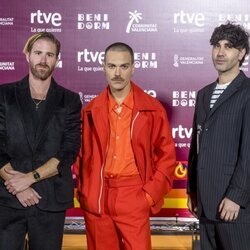 Miss Caffeina en la alfombra naranja del Benidorm Fest 2024