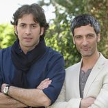 Antonio Garrido y Ernesto Alterio en la presentación de 'La chica de ayer'