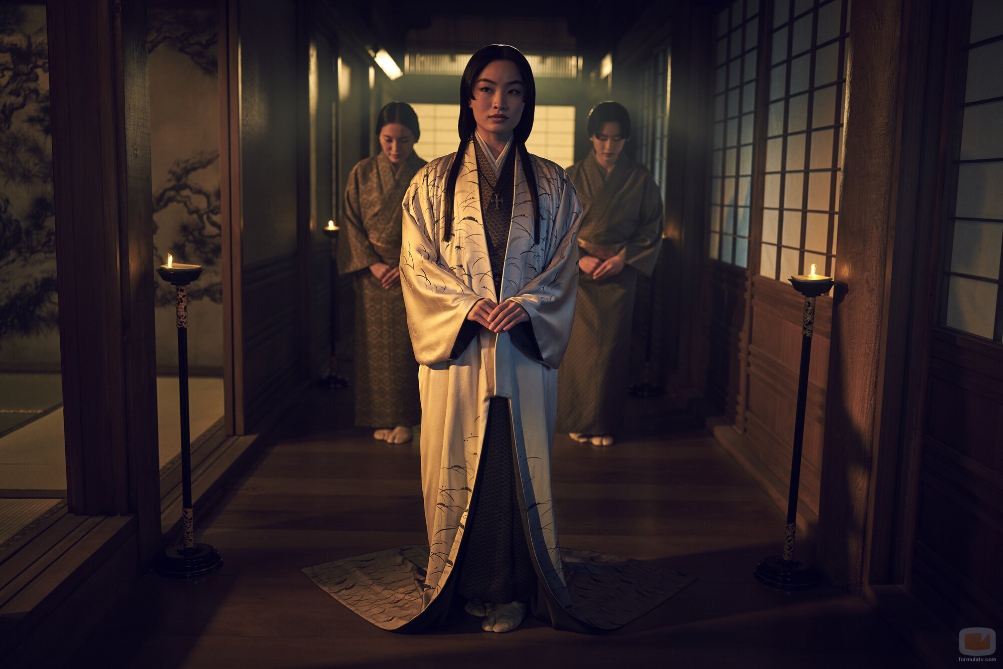 Anna Sawai con un traje tradicional japonés en 'Shogun'