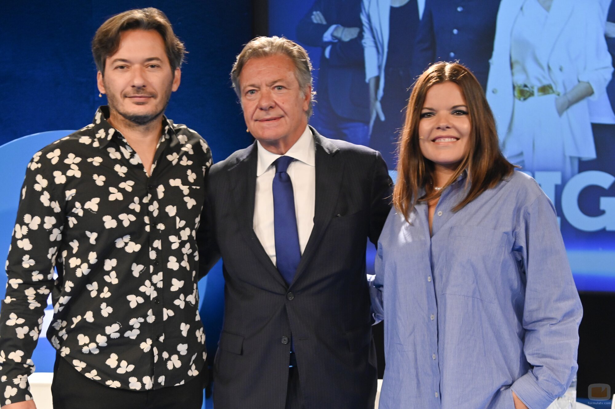 Alberto Caballero, Alessandro Salem y Laura Caballero en la presentación de contenidos de Telecinco