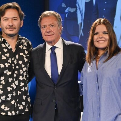 Alberto Caballero, Alessandro Salem y Laura Caballero en la presentación de contenidos de Telecinco