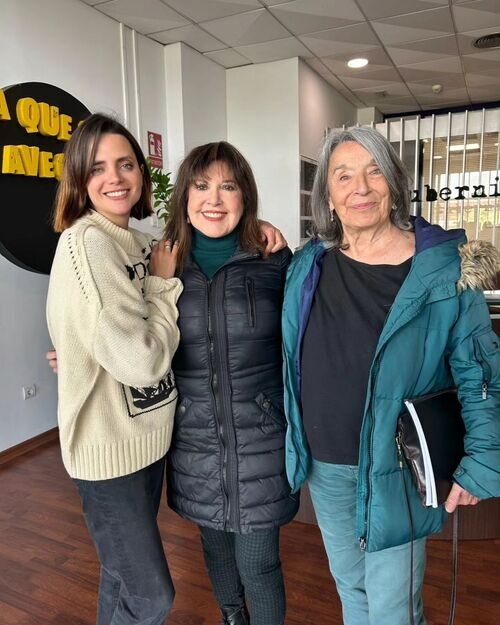 Macarena Gómez, Loles León y Petra Martínez en el rodaje de la temporada 15 de 'La que se avecina'