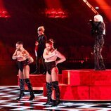 Los bailarines de Nebulossa en el primer ensayo de España en Eurovisión 2024