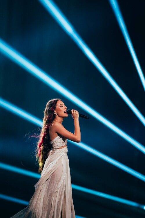 Eden Golan, representante de Israel en Eurovisión 2024, en la Semifinal 2