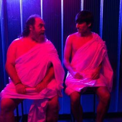 Alfredo Alba y Pedro Romero rodando 'Amor Platónico'