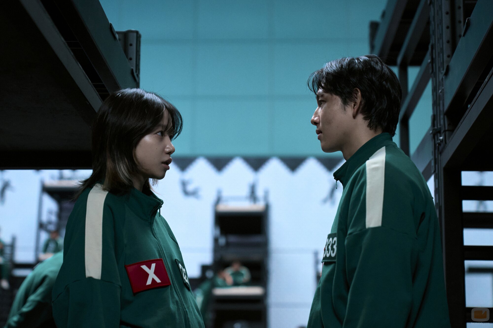 Yim Si-wan y Jo Yuri en el 'O X' de 'Squid Game'