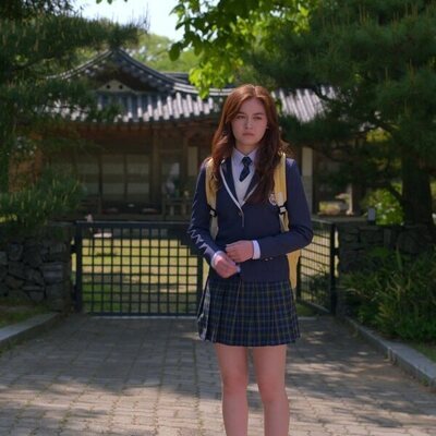Anna Cathcart en 'Cada uno lleva su bebida' de 'XO, Kitty'