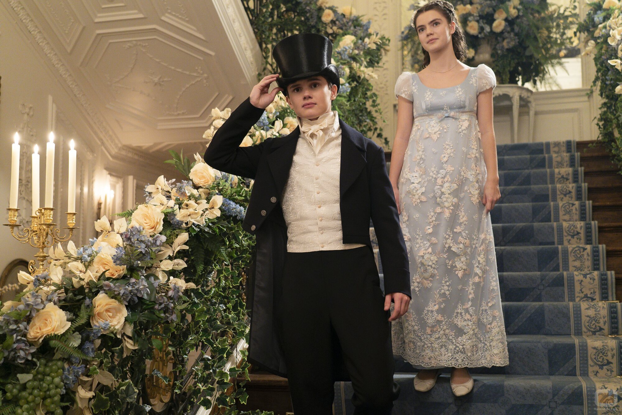 Florence Hunt y Will Tilston en 'Tic, tac' de 'Los Bridgerton'