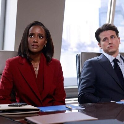 Jason Ritter y Skye P. Marshall en Capítulo 4 titulado 'El conejo y el halcón' de 'Matlock'