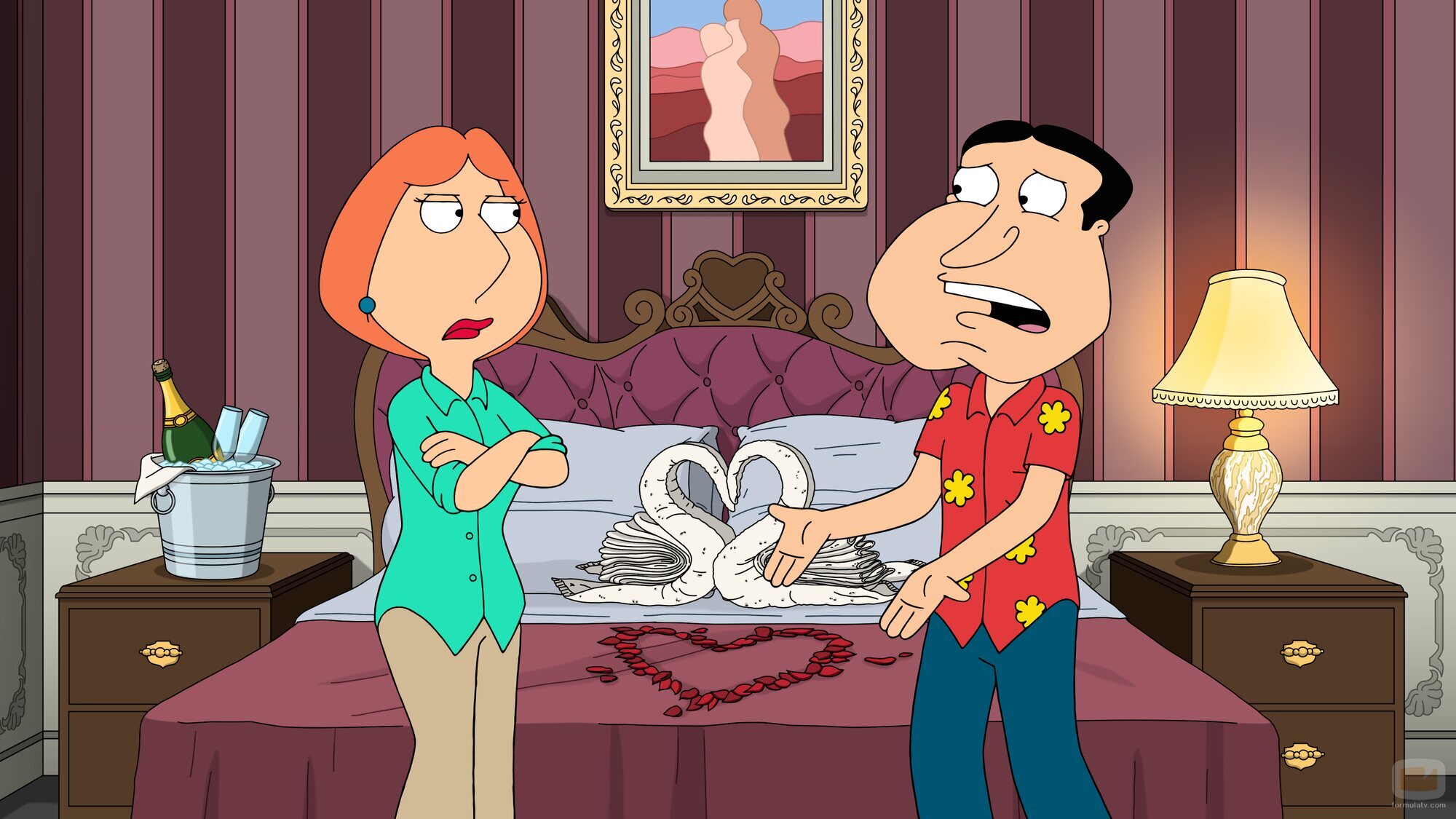 Capítulo 12 titulado 'El aprieto de Lois y Quagmire' de 'Padre de familia'
