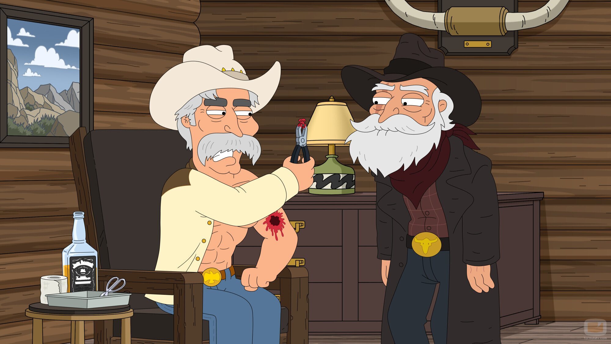 21x12 titulado 'Old West' de 'Padre de familia'