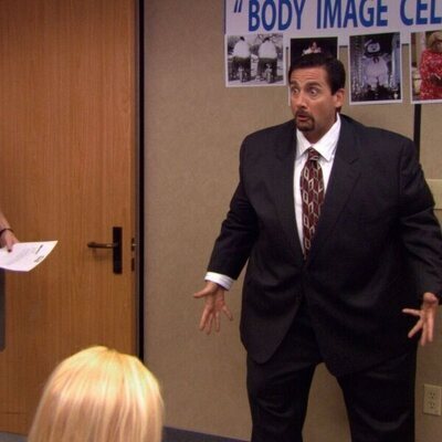 Steve Carell y Amy Ryan en la temporada 5 y el capítulo 01 de 'The Office'