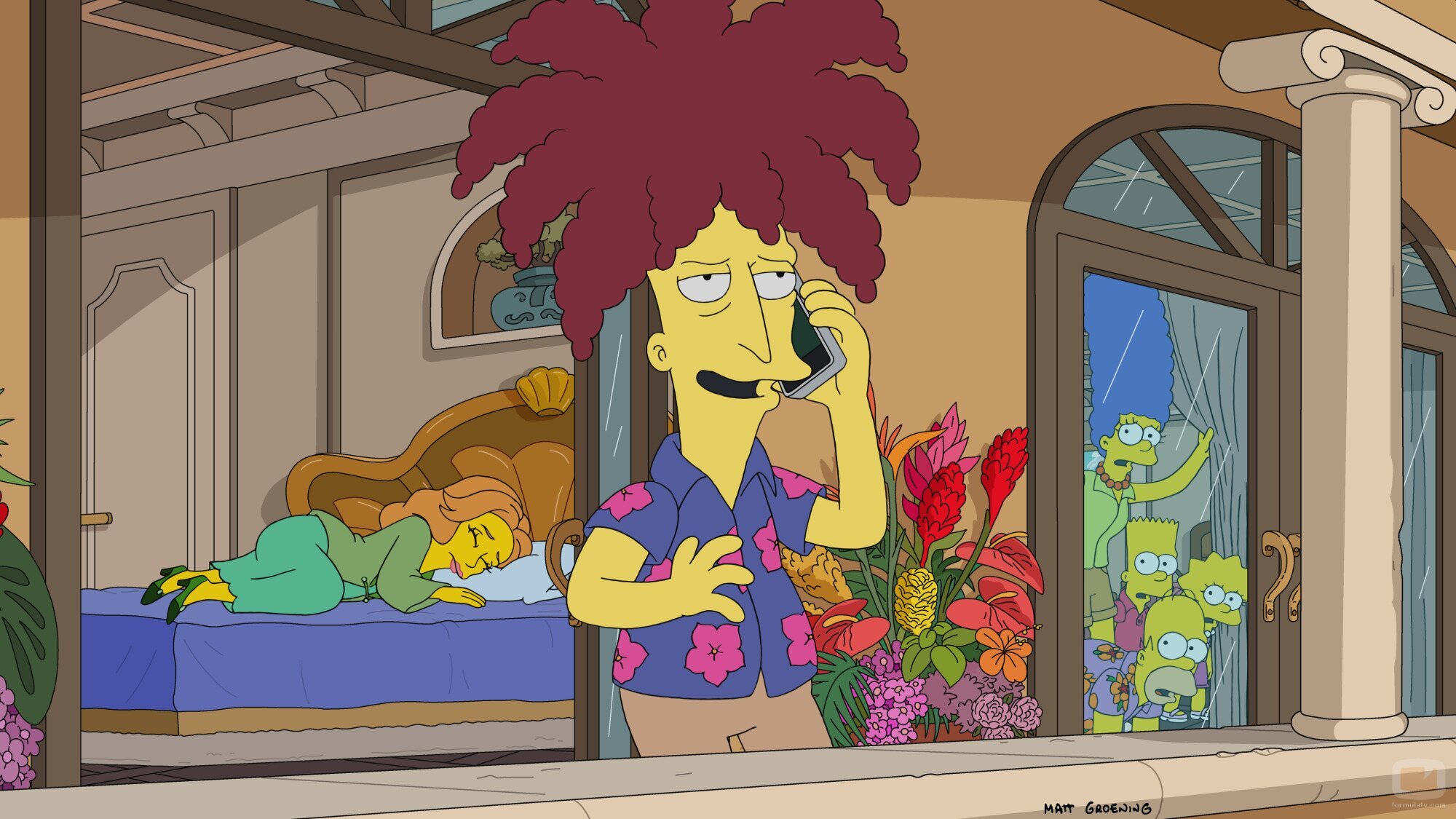 Still de 'The Yellow Lotus' de 'Los Simpson'