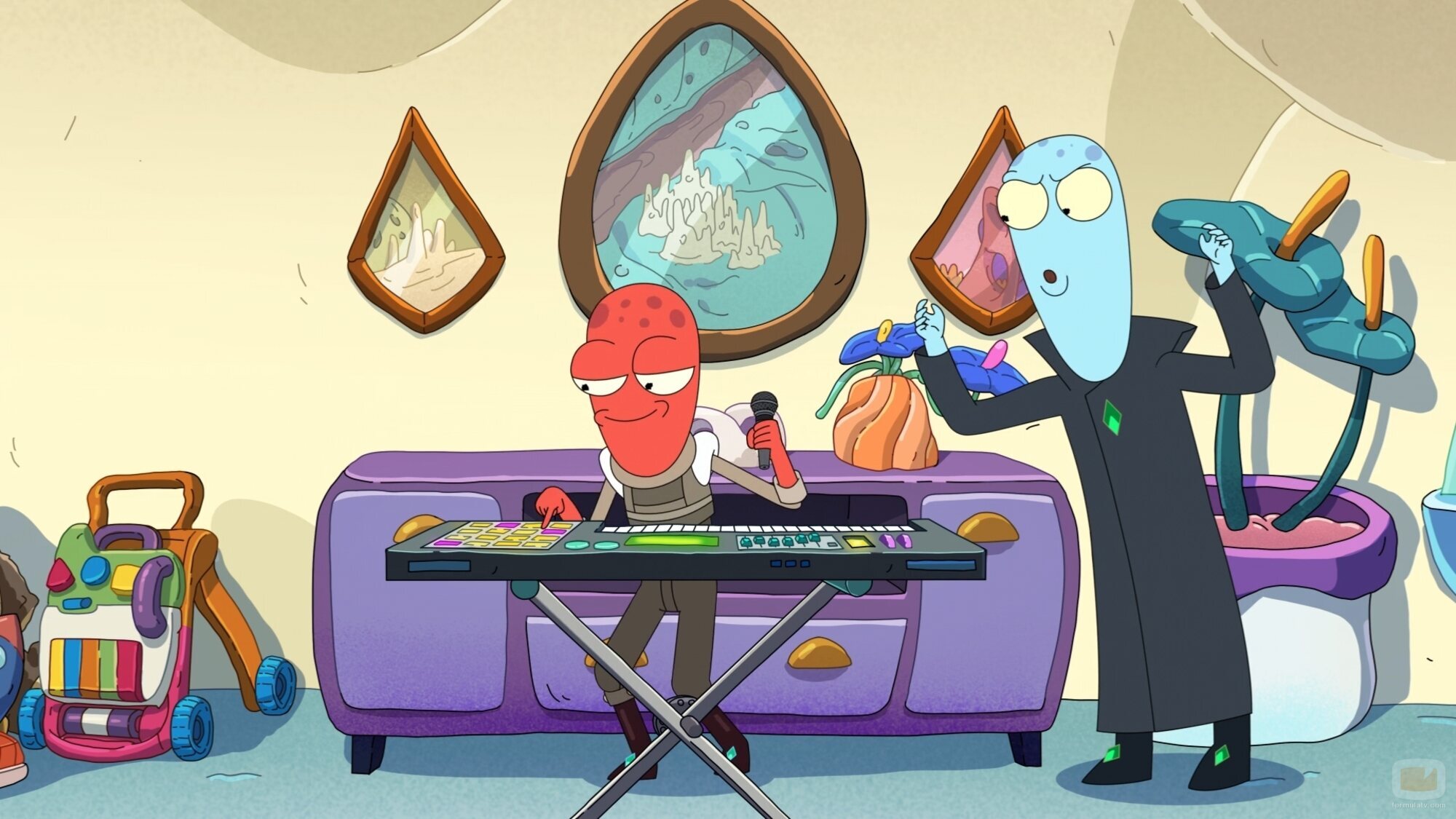 5x01 'Los cascos para cenar clervixianos' de 'Solar Opposites'