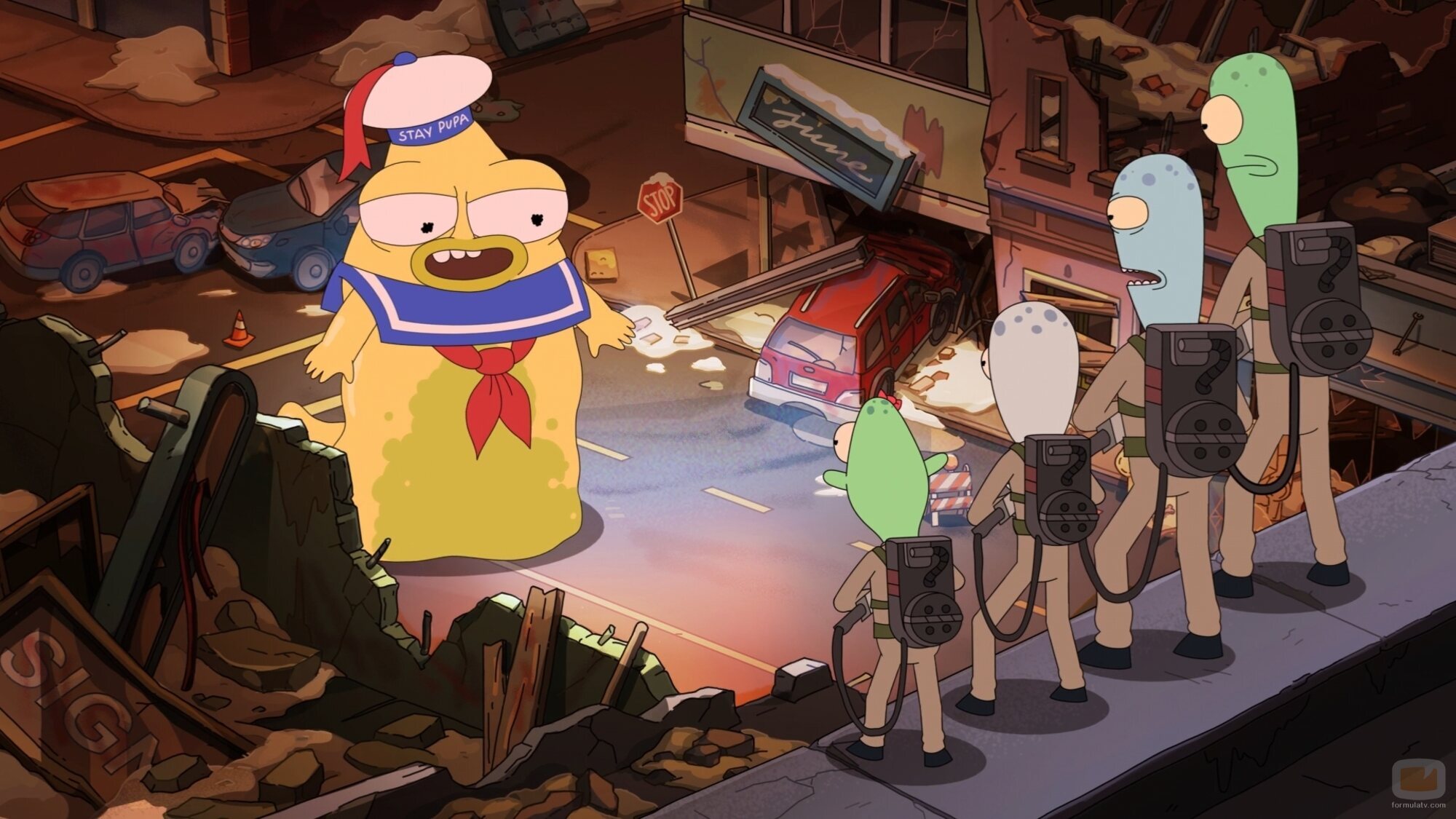 Still de 5x08 'El dispositivo de: ¿Y si…?' de 'Solar Opposites'