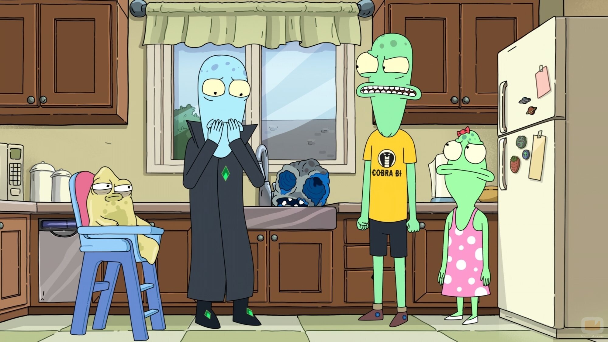 Imagen de 5x11 titulado 'La cabeza gigante de Yumyulack' de 'Solar Opposites'