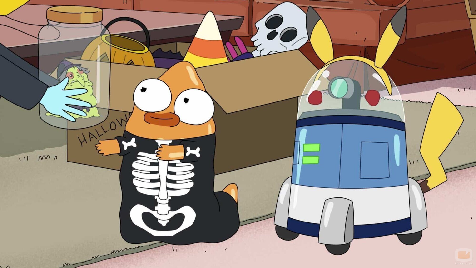 Escena de 5x12 'El terrorífico especial de Halloween de Solar Opposites Parte 2: A la caza de Brown October' de 'Solar Opposites'