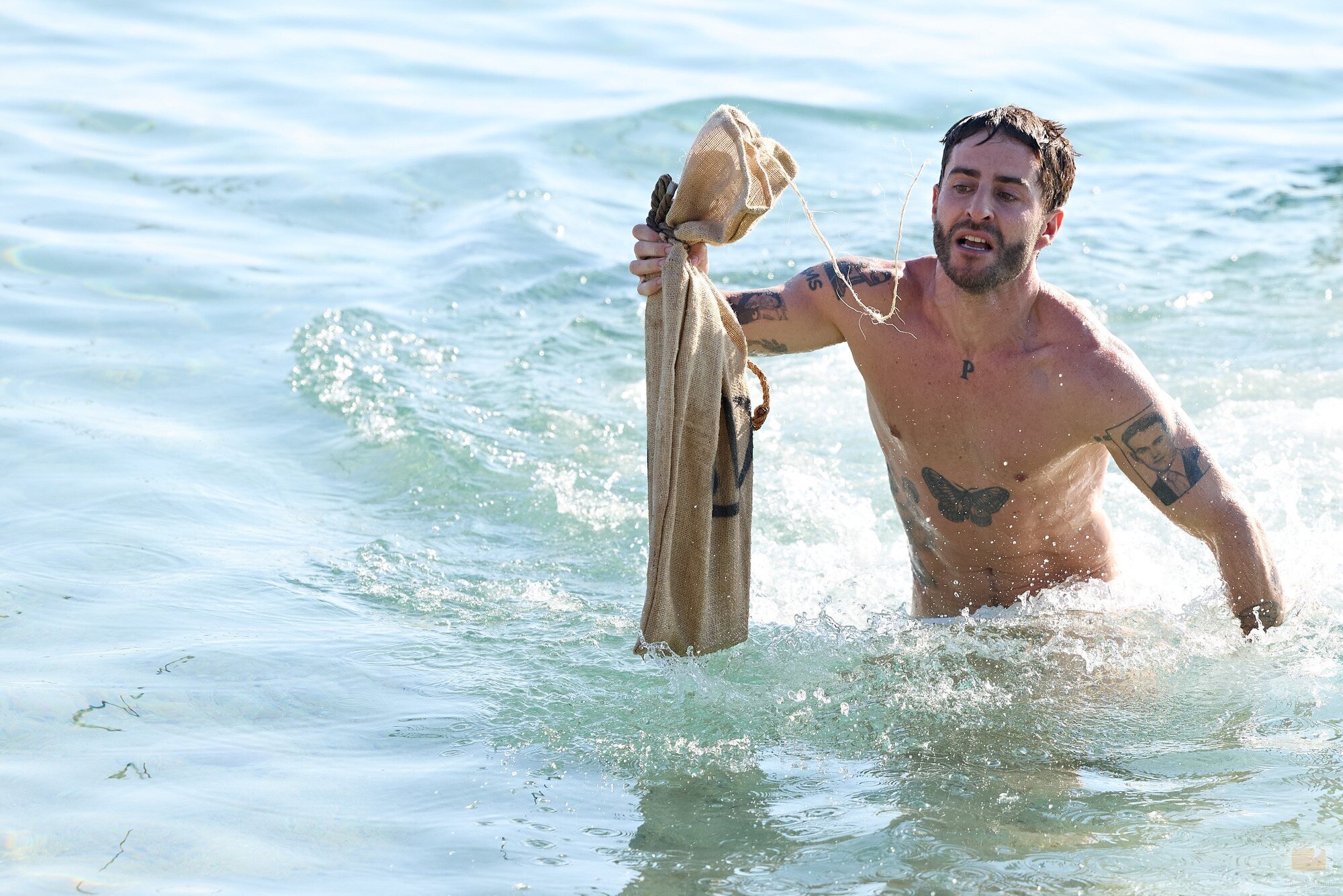 Pelayo Díaz dándolo todo en una prueba de 'Supervivientes 2025'