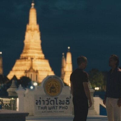 Walton Goggins y Sam Rockwell en 3x05 titulado 'La fiesta de luna llena' de 'The White Lotus'
