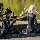 Jenna Ortega y Emma Myers en la temporada 1 y el capítulo 02 de 'Miércoles'