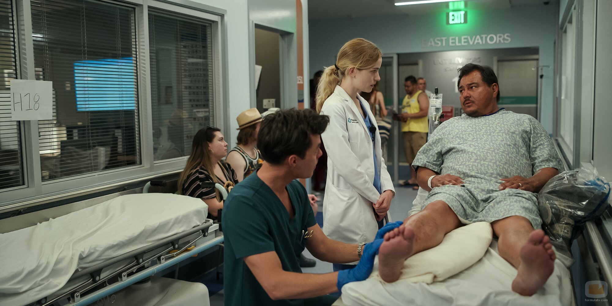 Willa Fitzgerald y Jack Bannon en la temporada 1 y el capítulo 04 de 'Pulso'