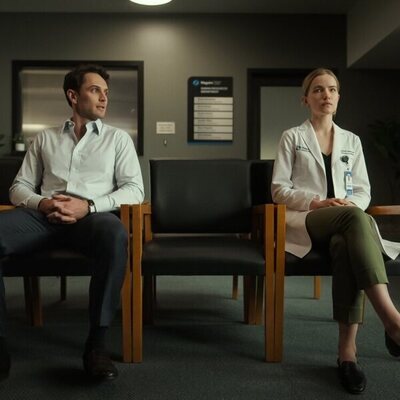 Willa Fitzgerald y Colin Woodell en 'El retiro' de 'Pulse'