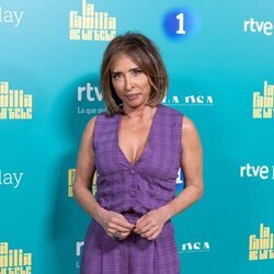 María Patiño posa en la presentación de 'La familia de la tele'