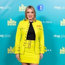 Marta Riesco posa en la presentación de 'La familia de la tele'
