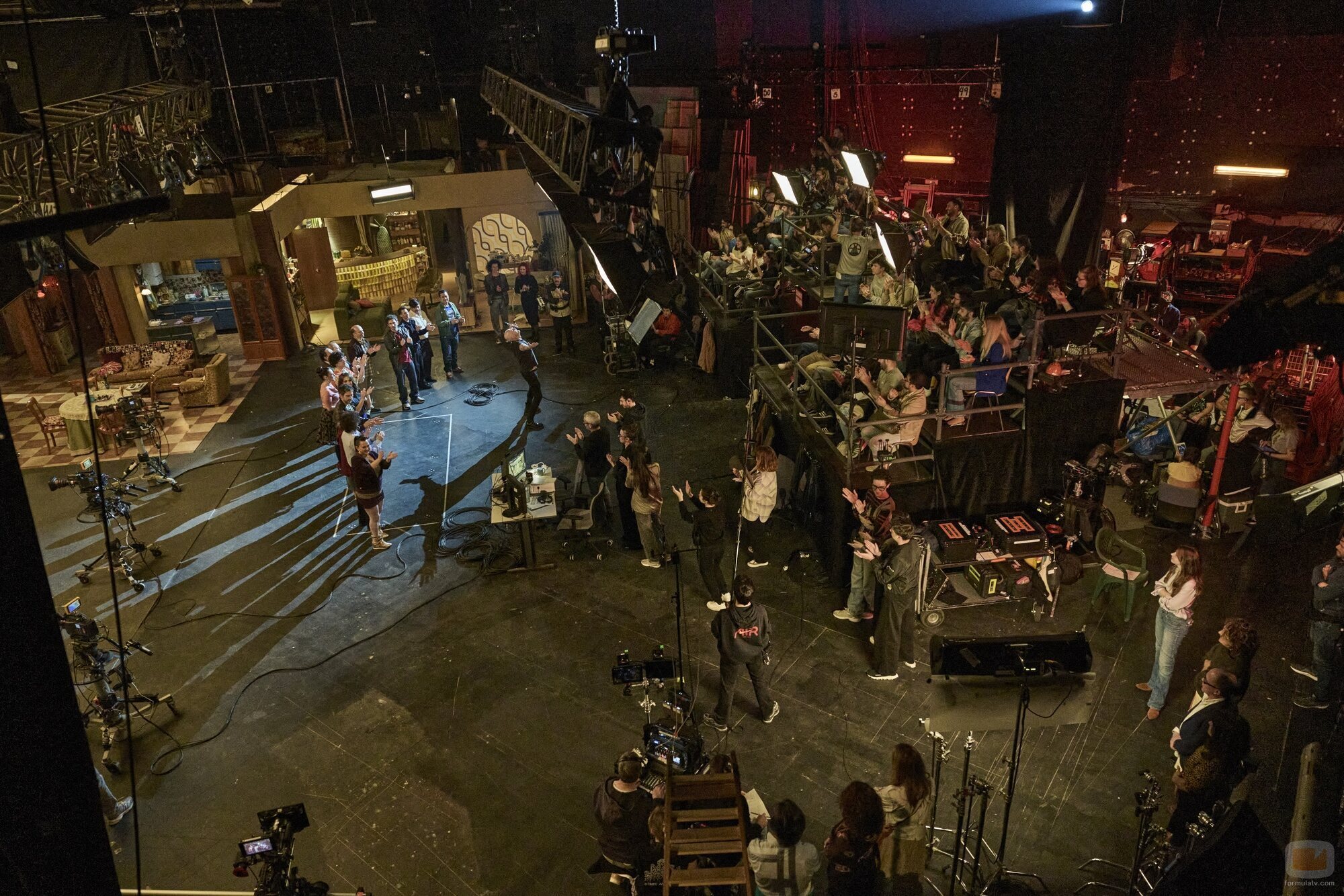 Rodaje con público de la película 'Aída y vuelta'