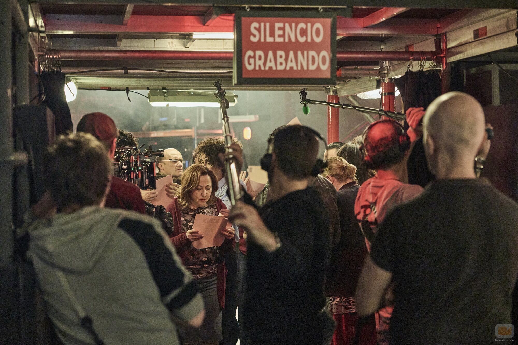 Carmen Machi en el rodaje de 'Aída y vuelta'
