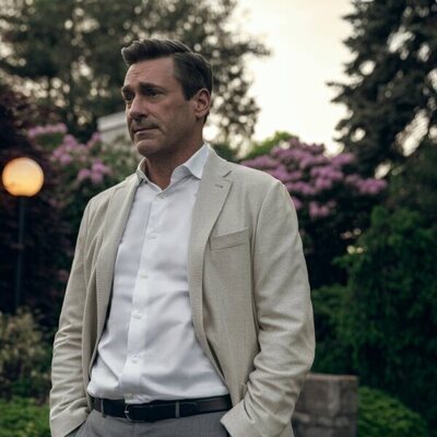 Jon Hamm en 1x03 'Herpes teórica' de 'Vicios ocultos'