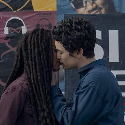 Jaz Sinclair y Derek Luh en el 1x07 de 'Gen V'