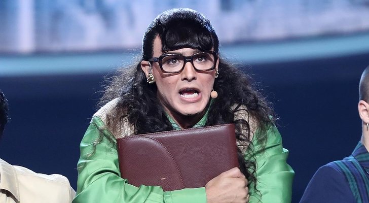 Jorge González, como Betty la fea, en la gala de 'Tu cara me suena'