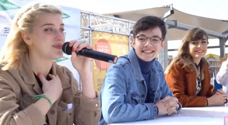 Samantha, Flavio y Maialen, en la firma de discos de &#39;OT 2020&#39;