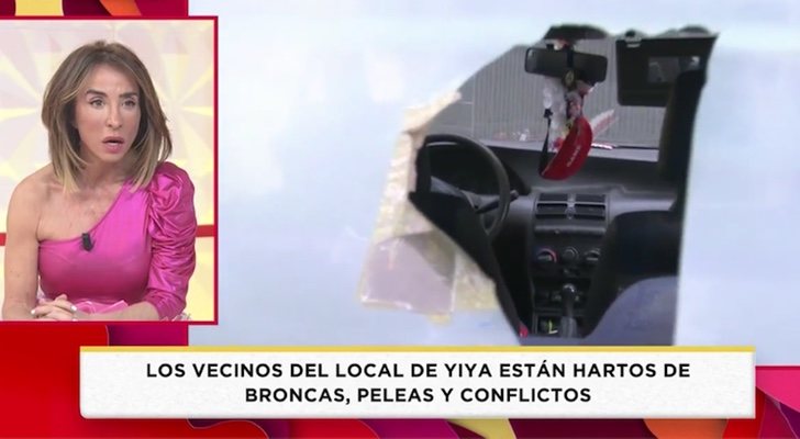 María Patiño se sorprende en 'Socialité' al ver el estado del coche de Yiya