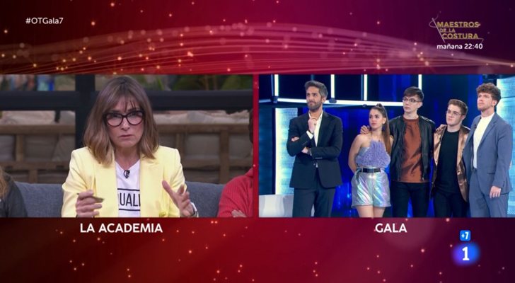 Noemí Galera habla con los concursantes nominados en la Gala 7 de 'OT 2020'
