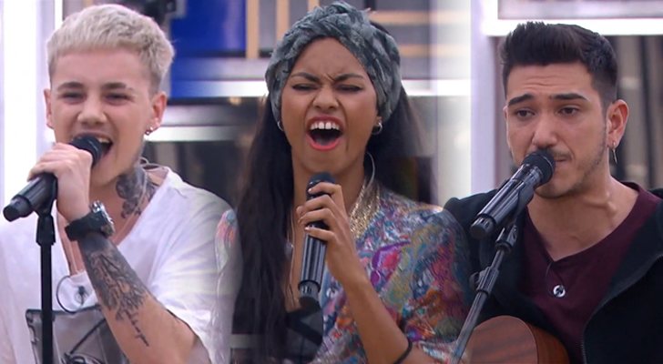 Hugo, Nia y Bruno en el primer pase de micros de la Gala 8 de &#39;OT 2020&#39;