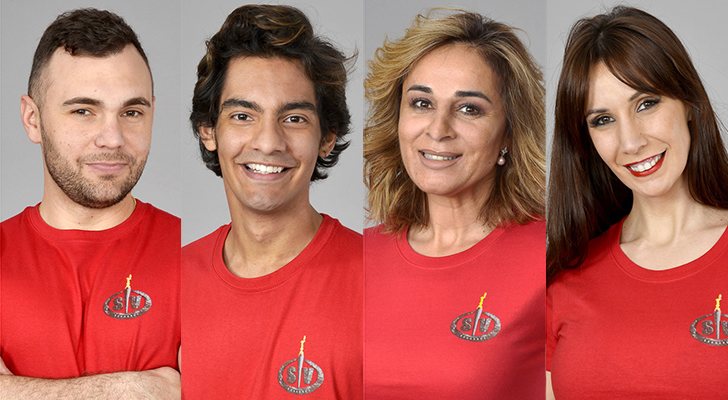 Cristian, Alejandro, Ana María y Fani, concursantes nominados en 'Supervivientes 2020'