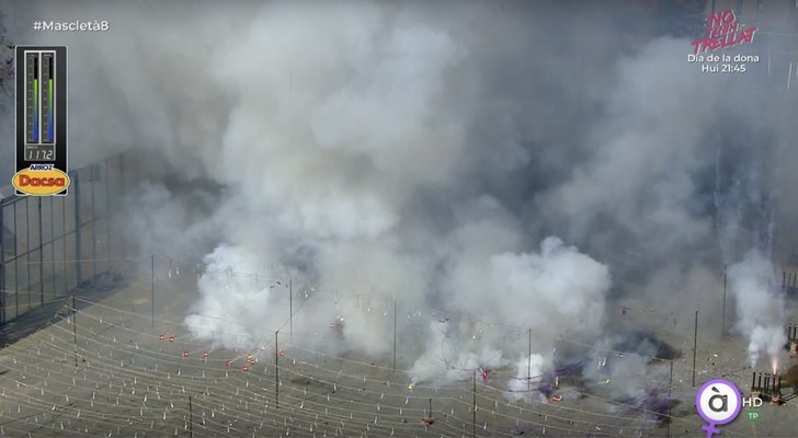 Imagen congelada de la "mascletà"