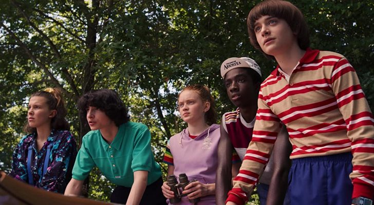 Algunos miembros del reparto principal de 'Stranger Things' en su tercera temporada