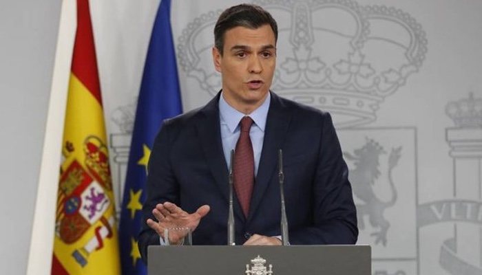 Pedro Sánchez, en su comparecencia para decretar el "estado de alarma"