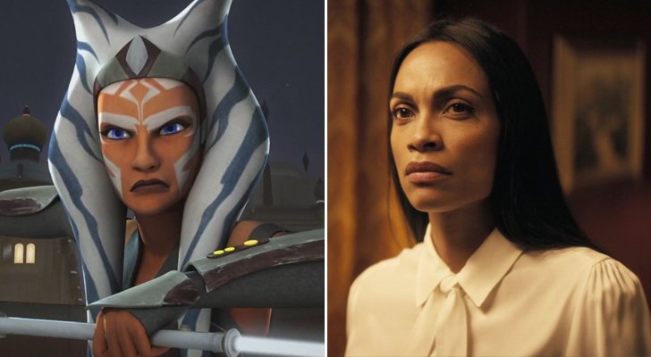 Ahsoka en 'Rebels' y Rosario Dawson en 'Briarpatch'