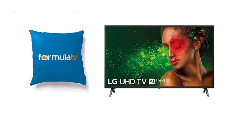 Cojín y televisión