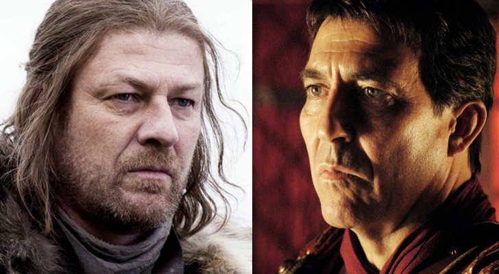 Eddard Stark ('Juego de Tronos') y Julio César ('Roma')