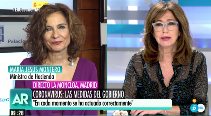 María Jesús Montero y Ana Rosa Quintana