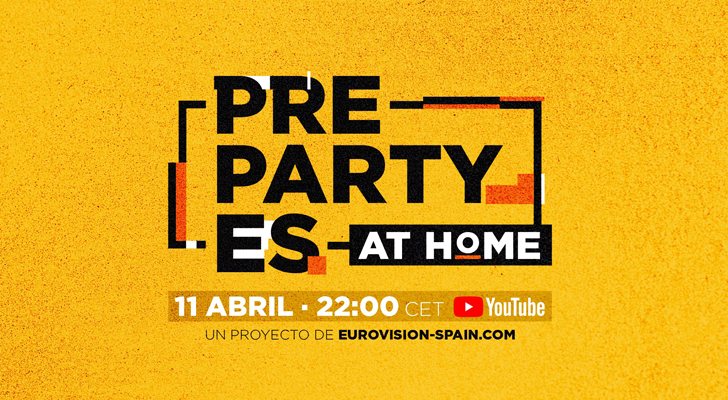 Cartel oficial de la PrePartyES at Home!