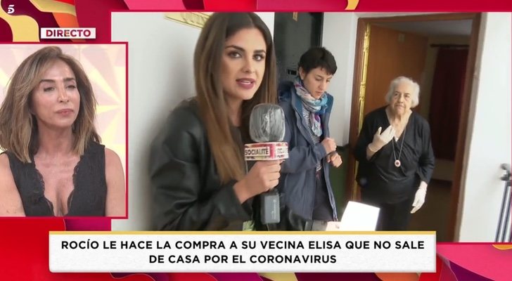 María Patiño y la conxeión del reportaje en directo de 'Socialité'