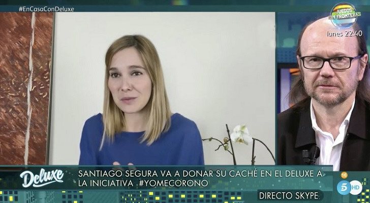 Santiago Segura anuncia a Natalia Sánchez que donará lo ganado en su visita en 'Sábado Deluxe' a la lucha contra el coronavirus