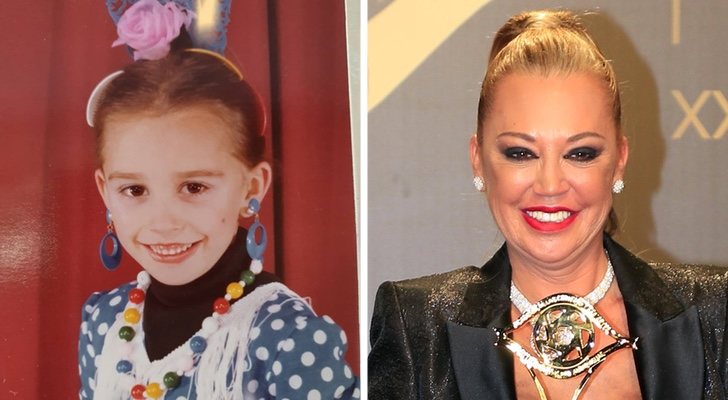 Belén Esteban de niña y de mayor