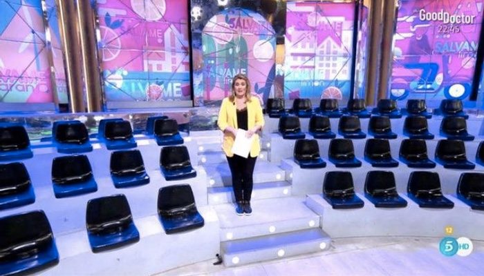 Carlota Corredera, desde el plató vacío de &#39;Sálvame&#39;